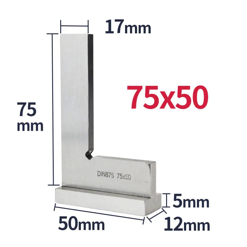 Prova il righello quadrato con bordo piatto quadrato Strumenti per la lavorazione del legno da 90 gradi Set di strumenti di misurazione con righello ad angolo retto in metallo-Quad