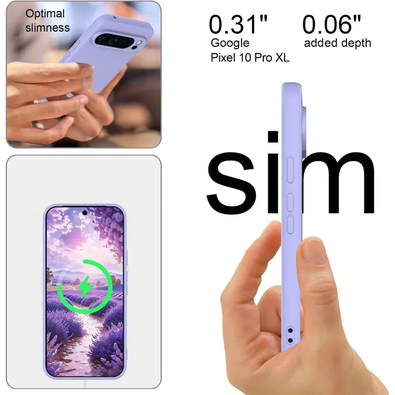 Custodia per telefono antigoccia in silicone morbido delicato sulla pelle di alta qualità per Google Pixel 10 Pro XL 9 8 7 9A 8A 7A Custodia protettiva antiurto