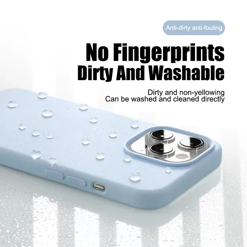 Custodia per telefono in silicone liquido originale per APPLE iPhone 11 13 12 14 15 16 Pro Max Plus 16E Custodie Cover posteriore protettiva antiurto