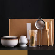 6 pezzi/set ciotola Matcha in stile giapponese cucchiaio - Kiln Turning White - immagine 3