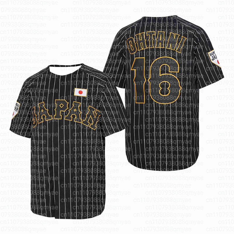 Maglia da Baseball OHTANI Numero 16 Decorata con Patchwork - immagine 8