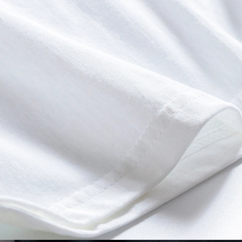 WAVLATII Magliette a maniche lunghe con scollo o da donna in cotone bianco - immagine 6