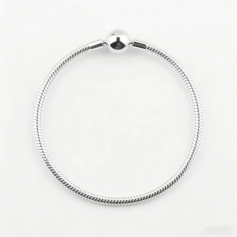 Bracciali in Argento Sterling 925 con Chiusura a Cuore e Catena Serpente - immagine 13