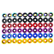 Kit Bulloni JDM M6x20 in Alluminio (10 Pezzi) – Rondelle Anodizzate Parafango, Viti Universali Auto per Cofano, Paraurti e Targa - Campeda