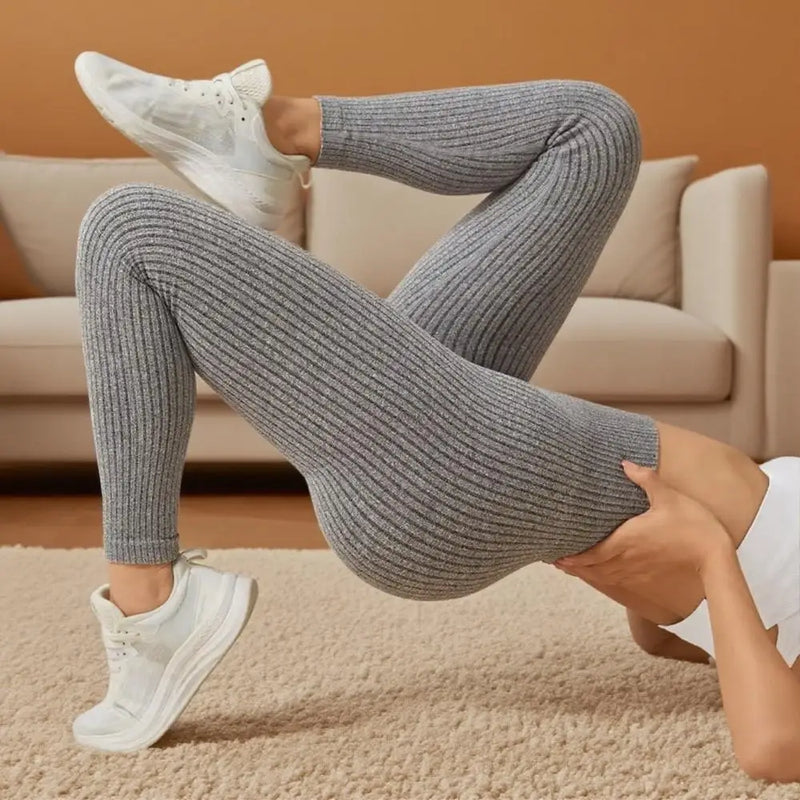 Leggings sportivi da donna Pantaloni yoga senza cuciture con controllo della pancia - immagine 4