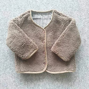 HoneyCherry Autunno e inverno giacca calda per bambini Due lati indossano giacche in - immagine 6