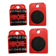 Set di Rulli per Spostamento Mobili Attrezzo Sollevamento e Trasporto - 4Pcs-wheel - immagine 3