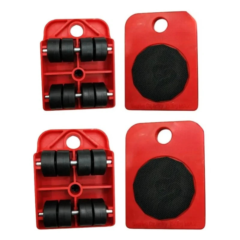 Set di Rulli per Spostamento Mobili Attrezzo Sollevamento e Trasporto - 4Pcs-wheel - immagine 3