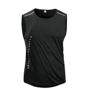 CHRLCK Gilet da corsa uomo Canotta palestra ad asciugatura rapida Fitness Camicia - immagine 8