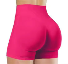Pantaloncini da yoga estivi a vita alta per donna Pantaloni da fitness da corsa alla moda e sexy Leggings da yoga tinta unita Collant elastici