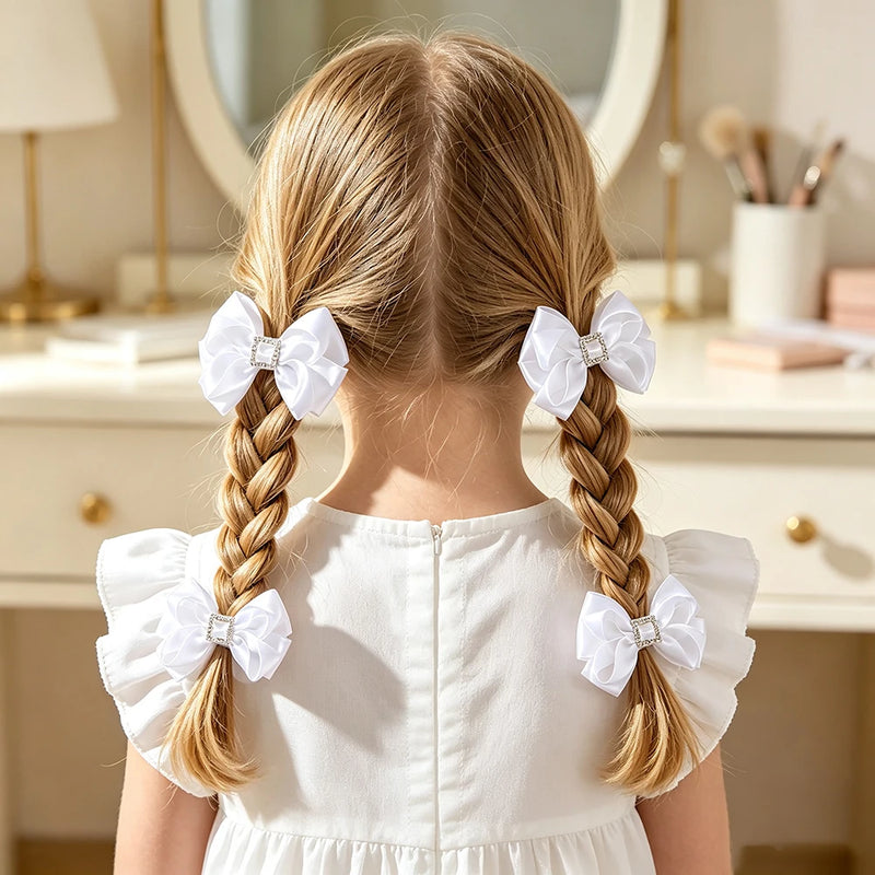 Fiocchi per capelli bambine set da 2 pezzi graziosi a doppio strato - FQ5637-2A-18 - immagine 23
