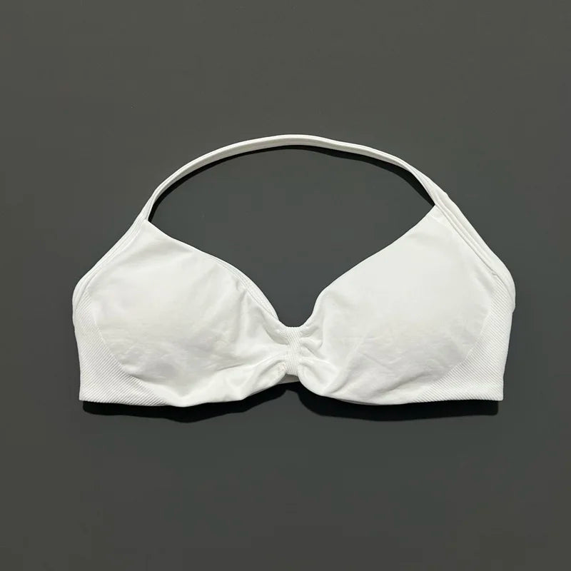 Reggiseno sportivo con spalline Intimo yoga Donna Palestra Top Corsa Esercizio senza - immagine 8