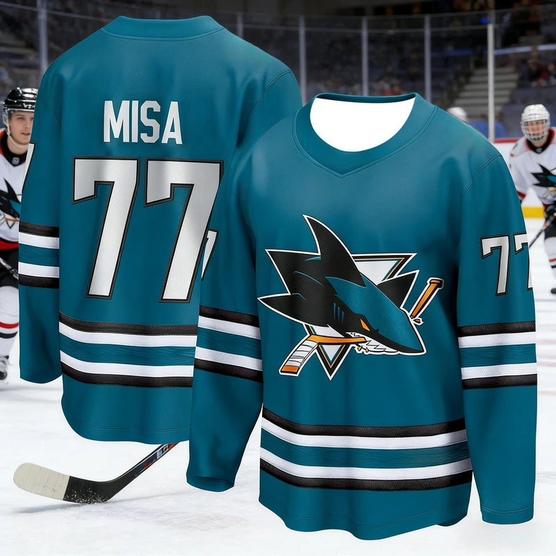 Maglia da allenamento hockey su ghiaccio uomo più venduta con stampa 3D del - immagine 4