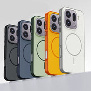 Per OPPO Find X9 X9 Pro Custodia magnetica doppio colore opaca PC + TPU Skin Feel Cover posteriore con pulsante in metallo per Find X 9 - Campeda