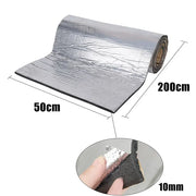 Tappetino Isolante Termico e Acustico Auto 200x50 cm Ignifugo – Pannello Insonorizzante in Alluminio, Antirumore e Anti Calore per Cofano, Porte e Interni - Campeda
