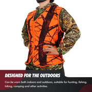 GUGULUZA M-4XL Gilet da esterno uomo Escursionismo Pesca Campeggio Caccia arancione - immagine 4