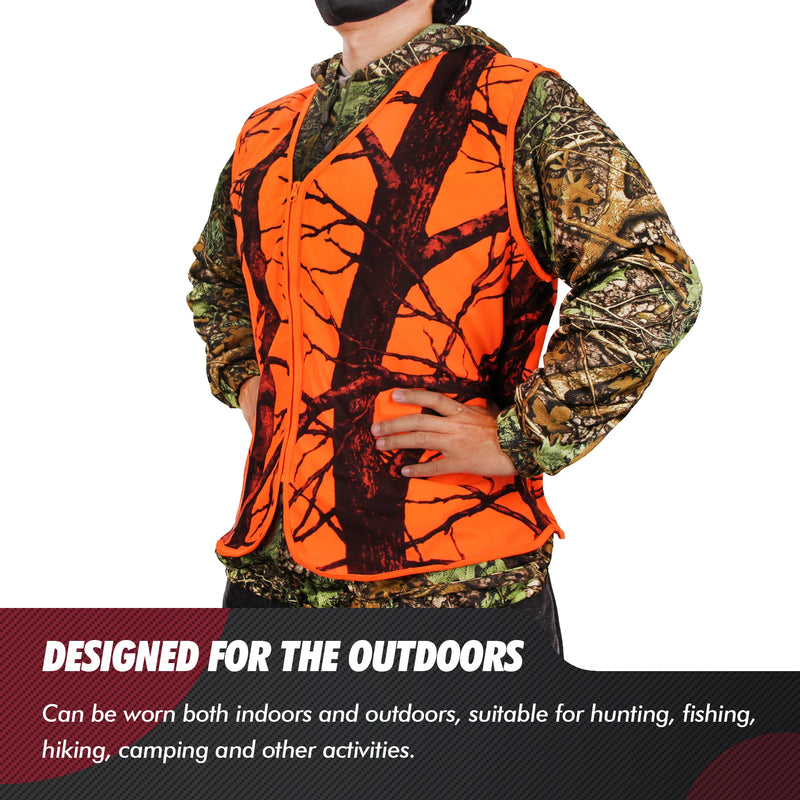 GUGULUZA M-4XL Gilet da esterno uomo Escursionismo Pesca Campeggio Caccia arancione - immagine 4