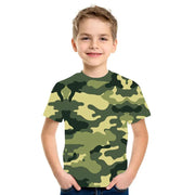 Abbigliamento per bambini Camouflage Colore Stampa 3D T-shirt Ragazzi Ragazze 2-10