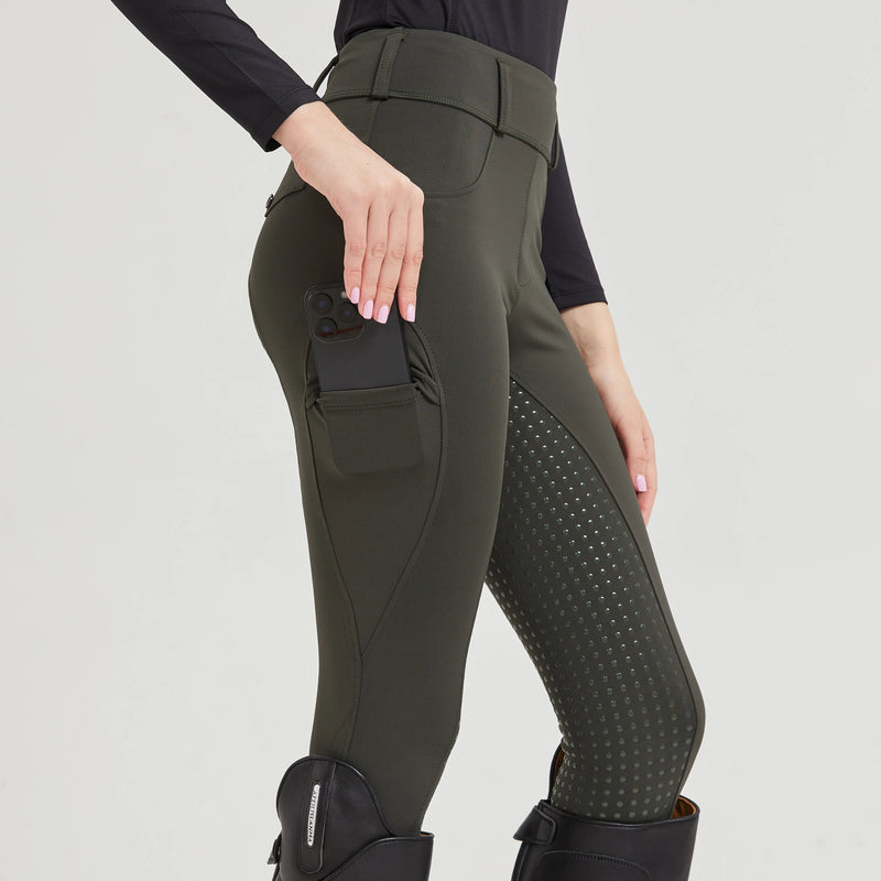 Pantaloni da Equitazione Donna – Leggings Professionali Antiscivolo in Silicone Quick Dry