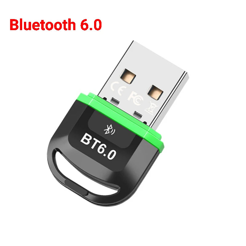 Adattatore USB Bluetooth 6.0 Dongle Bluetooth 5.4 per PC Windows 11/10/8.1 Trasmettitore ricevitore Bluetooth per tastiera/mouse
