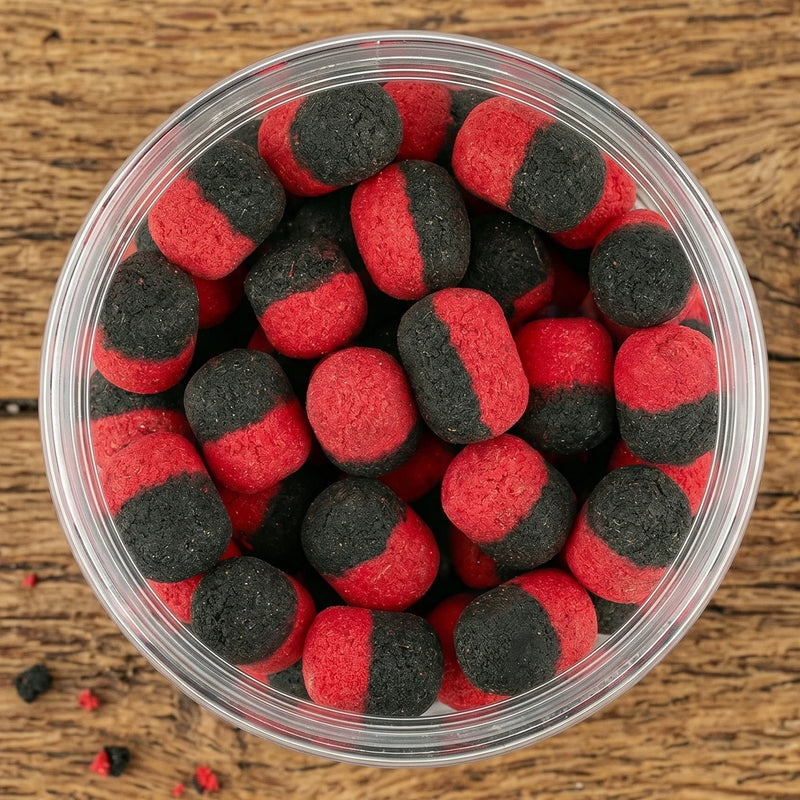 Method Feeder Dumbbell Boilies Bicolore Affondanti Krill Squid 8-10mm 50g - immagine 5