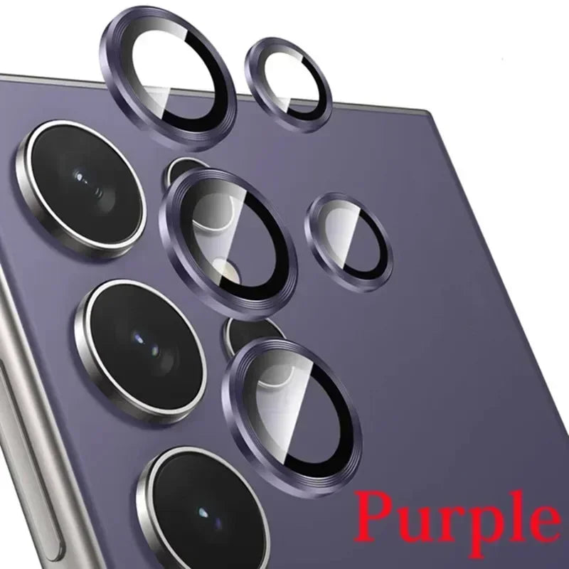 Camera Lens Protective Glass for Samsung S23 S24 Ultra Plus Full Coverage Metal Lens Protector Ring for Galaxy S22 Ultra Camera Film