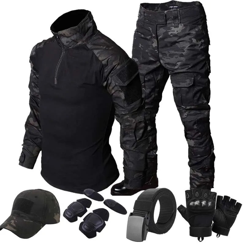 MCBK Uniforme tattica Tute da combattimento Milit Tuta mimetica Camicie caccia - immagine 12