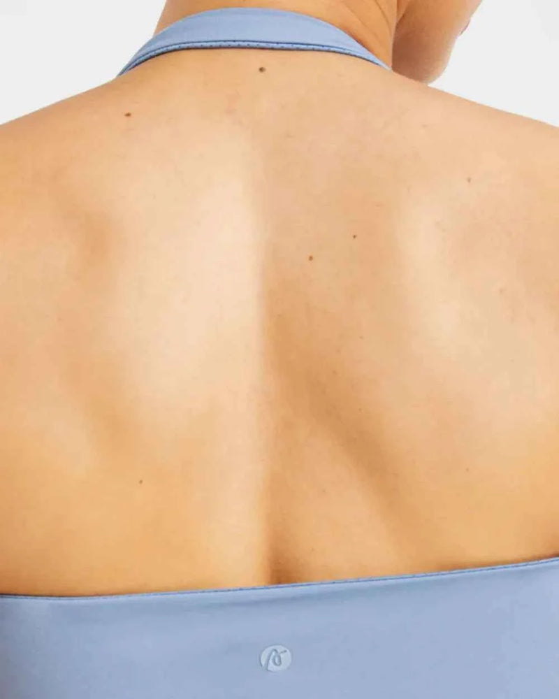 AYBL Top da yoga con scollo all'americana e pantaloncini da 2 pollici per fitness, palestra e allenamento Pilates — Tessuto delicato sulla pelle