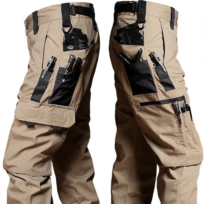 Pantaloni tattici cargo da esterno uomo multitasche impermeabili Abbigliamento lavoro - immagine 3