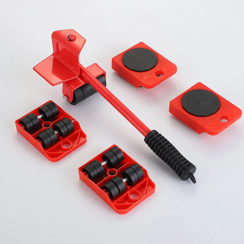 Set di Rulli per Spostamento Mobili Attrezzo Sollevamento e Trasporto - immagine 4