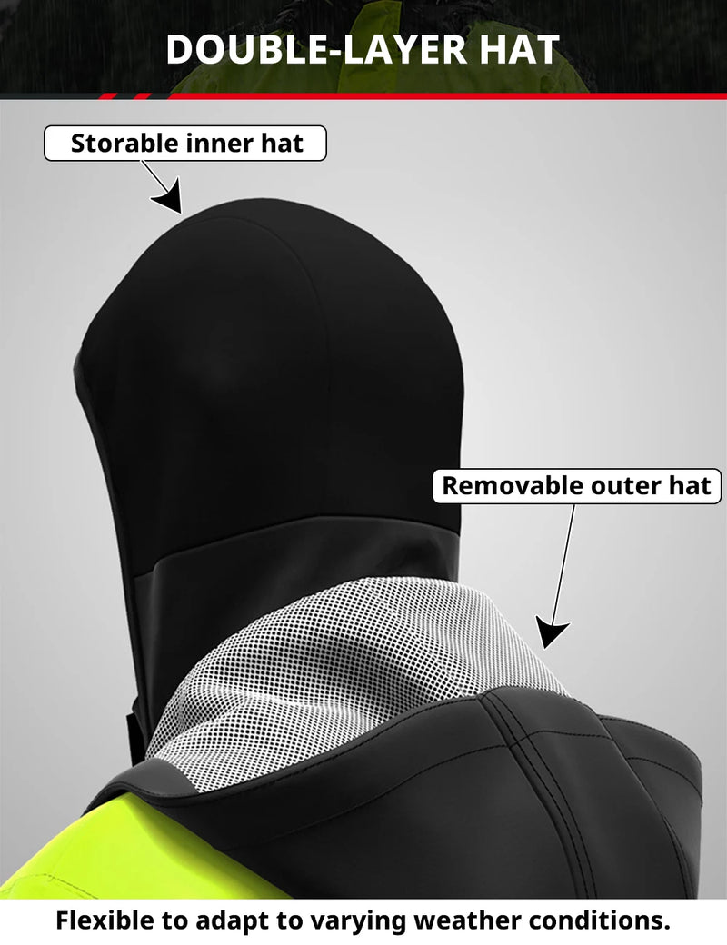 Completo Impermeabile da Moto con Allarme LED Livello Tempesta - immagine 6