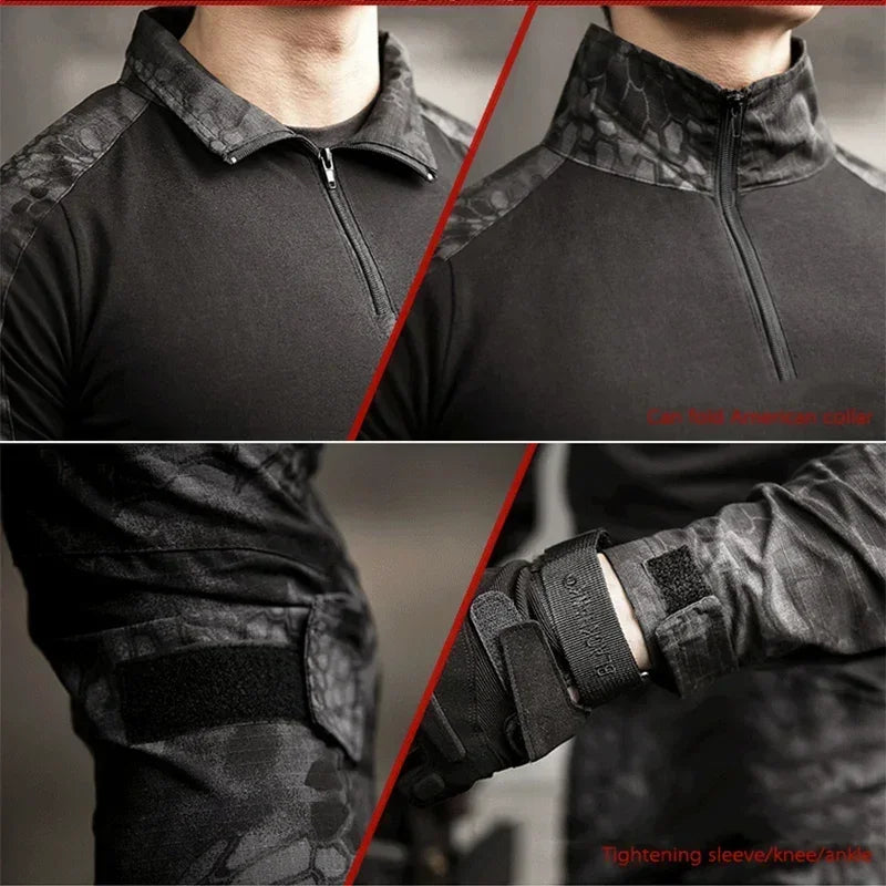 MCBK Uniforme tattica Tute da combattimento Milit Tuta mimetica Camicie caccia - immagine 2