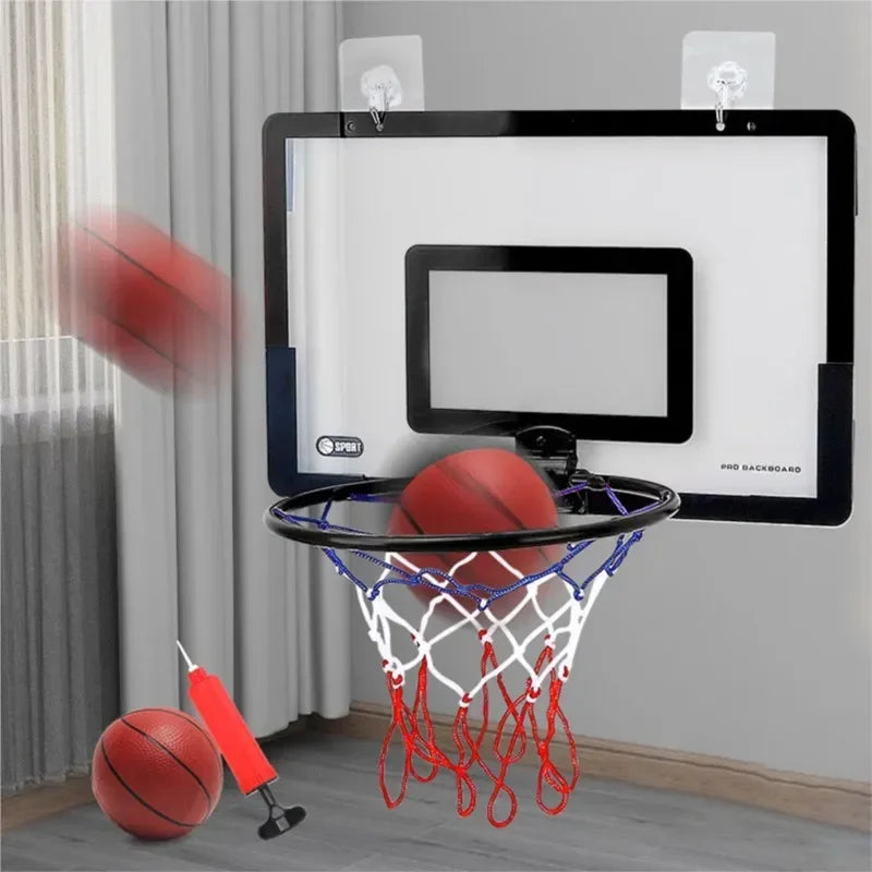 Mini Canestro Basket Bambini da Interno – Set Gioco con Supporto da Parete Senza Fori - Campeda