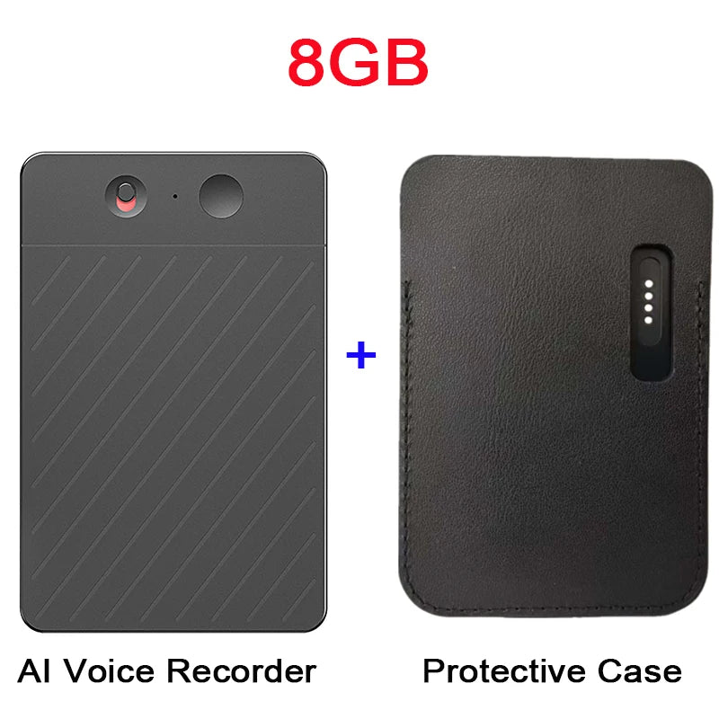 Registratore vocale AI Trascrittura e sommarizzazione con audio ChatGPT Dispositivo - 8GB with Cover - immagine 7