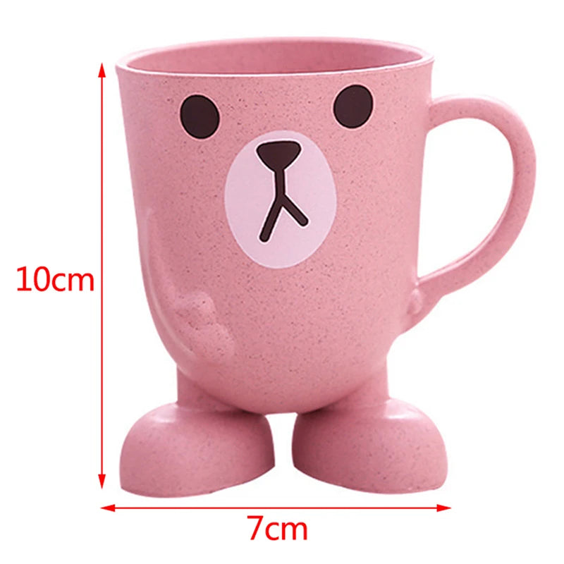 Cute Cat collutorio mug tazza per spazzolino da denti Home Travel Cartoon addensato Wash Cup tazze di plastica