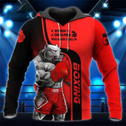 Felpa con cappuccio fitness da boxe Abbigliamento allenamento uomo pullover stampata - immagine 5