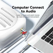Cavo audio stereo RCA angolare Jack da 3,5 mm a 2RCA Cavo Splitter Adattatore maschio per amplificatori Audio Home Theater Cavo