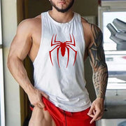 Canottiere da corsa stampate con ragno rosso T-shirt senza maniche traspirante in - immagine 3