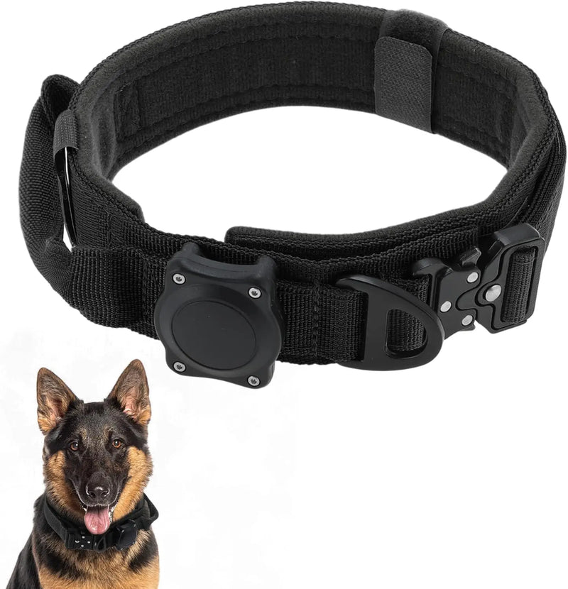 Collare per cani tattico impermeabile con maniglia di controllo Pte fibbia in lega - Black M - immagine 4