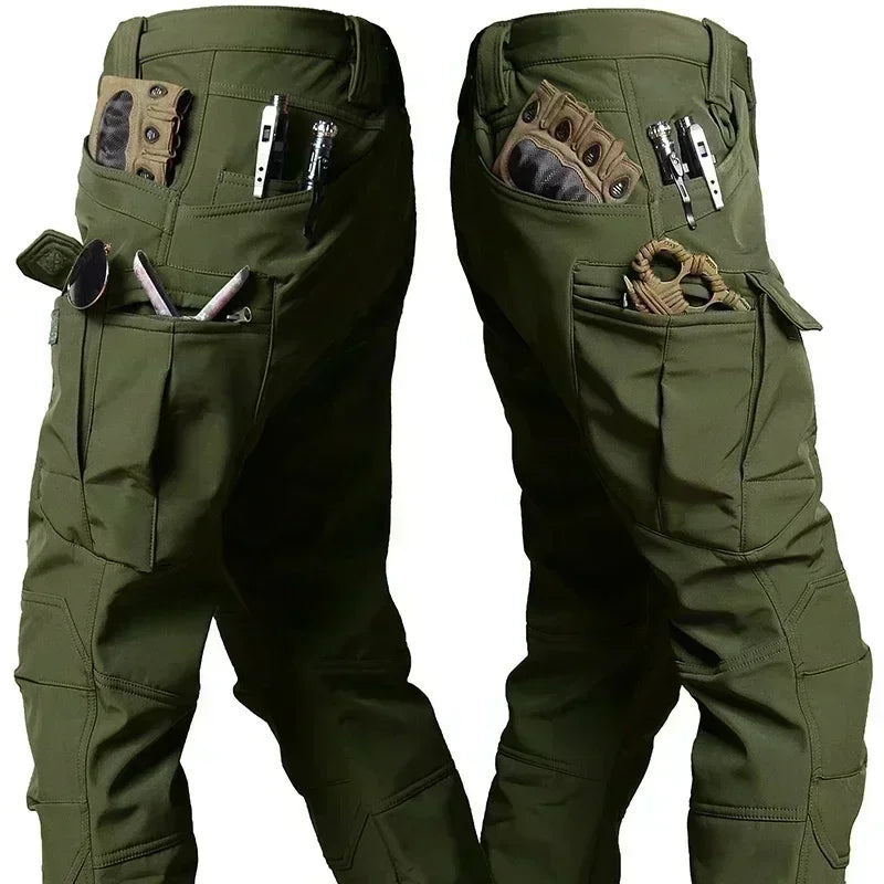 Set mimetico tattico da uomo impermeabile Soft Shell in pile tuta combattimento - immagine 17