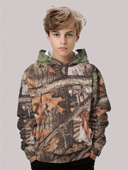 Felpe con cappuccio da caccia mimetiche Stampa foresta Abbigliamento ragazzo Sport - immagine 4