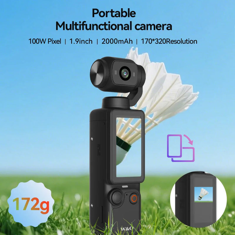 Mini Action Cam WiFi 1080P – Fotocamera Sportiva Indossabile con SD 32GB e Microfono