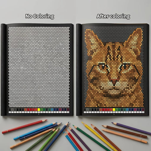 Libro da Colorare con Mosaici Misteriosi: 32 Pagine di Pixel Art per Adulti - immagine 2