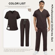 Abbigliamento da lavoro uomo Scrub clinici alla moda Set Uniformi mediche ospedaliere - immagine 18