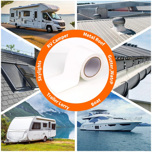 Nastro sigillante per camper impermeabile bianco - immagine 2