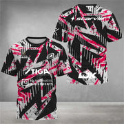 T-shirt da tennis ad asciugatura rapida uomo moda allentate estive padel corsa per - immagine 3