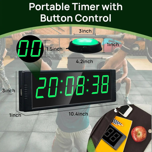 Timer da Palestra per Home Gym Orologio Digitale con Pulsante Start/Stop - immagine 2