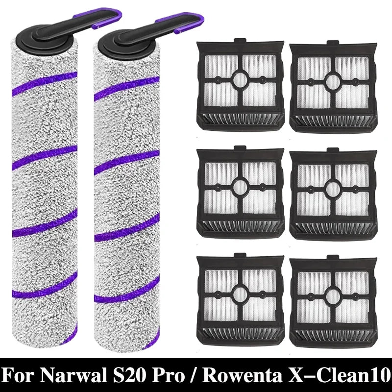 Per Narwal S20 Pro, Rowenta X-Clean 10 Accessori per scopa sottovuoto Spazzola a rullo Parti di ricambio per filtro Hepa