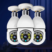 Telecamera IP WiFi 4G E27 Lampadina Cam 3MP Wireless Baby Monitor AI Tracciamento - immagine 7