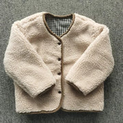 HoneyCherry Autunno e inverno giacca calda per bambini Due lati indossano giacche in - immagine 3